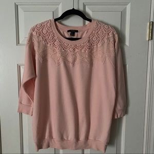 Lace top sweater